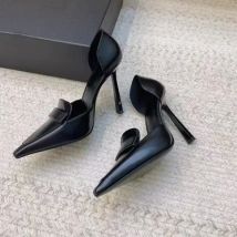 Women's Plus Size High-heeled Small Leather Shoes 2025 New Pointed Toe Daily Versatile Fashion Shoes Women's Breathable Sandals