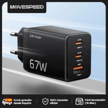 MOVESPEED-cargador de carga rápida G106S, adaptador de pared para iPhone 15Pro, Samsung S23, HUAWEI, 67W, GaN, USB tipo C, PPS, QC3.0, PD