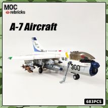 Jiestar Military Kämpfer Serie A-7 Aircraft Flugzeug Montieren Ziegel Bildung Armee Modell MOC Bausteine Jungen Weihnachten Geschenke