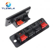 5PCS Kunststoff 2/4 Positionen Stecker Terminal Push-In Jack Frühling Last Audio Lautsprecher Terminals Breadboard Clip