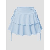 Neuer Einfarbiger Rock für Damen Sommer Mode Outdoor Vielseitig Hohe Taille Schlanke Passform Elastische Taille Kurzer Rock Sofort Lieferbar