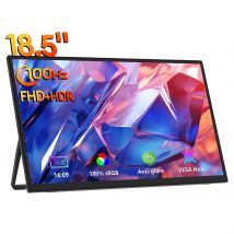 ZEUSLAP Monitor portatile da gioco ultra sottile da 18,5 pollici 1920 * 1080P 100 Hz per telefono, Nintendo Switch, PS5, XBOX, PC, schermo secondario per laptop