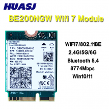 BE200 WiFi 7 Card BE200NGW For Bluetooth 5.4 Tri Band 2.4G/5G/6GHz M.2 Wireless Network Adapter For PC Windows10/11 WiFi6E