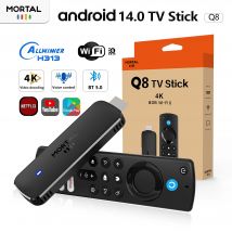 Andriod14 TV stick Voice Control Theater WIFI6 Bluetooth 4K Video Allwinner H313 Free Live TV Set Top Box 2G8G16G Mortal Q8