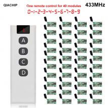 433 MHz 40 in 1 Universal Remote Control  Switch DC 12V 3.6V 24V 1CH Mini Relay Module LED Lamp Controller Receiver Transmitter