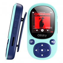 64 GB Clip-MP3-Player Bluetooth 5.3, Oilsky-Kindermusik-Player mit Schrittzähler, unterstützt bis zu 128 GB