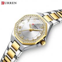 CURREN Original Quarzuhr für Damen, modisch, elegante Damenuhren, Edelstahl, wasserdichte Armbanduhr