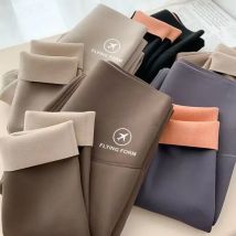 ITOOLIN Autunno Inverno Casual Leggings Delle Donne Della Biancheria Intima Vita Termica In Pile Stretto Pantaloni Caldi Per Le Donne Pantaloni di Cachemire 2023