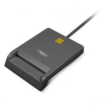 NOX Lector Tarjeta Electrónico Citizen -Compatible con Cartão de Cidadão (Portugal) y DNI Electrónico (España). Conexión USB 2.0, Dimensiones 65x85x18mm, Color Negro