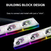 Jungle Leopard Interstellar SE Building Block Fan Triple 12 cm Custodia bianca 12025 Ventilatore ARGB Computer desktop Giunzione PWM