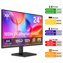 KTC 24 Zoll QHD 2560 x 1440 IPS-Computermonitor, 100 Hz Zero-Frame 2K Gaming-Büromonitor, adaptive Sync, HDR10, VESA H24T27