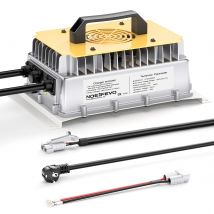NOEIFEVO 48V 50A LiFePO4-Batterieladegerät, 58,4V-Ladegerät für 51,2V 48V 16S LiFePO4-Lithiumbatterie, wasserdicht, 0V BMS aktiviert