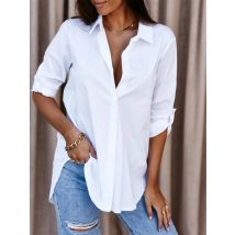 Frauen Bluse Frühling Herbst Langarm Mode Lässig Weiße Shirts Tops Übergroßen Blusen Weibliche Lose Shirts Täglichen Streetwear