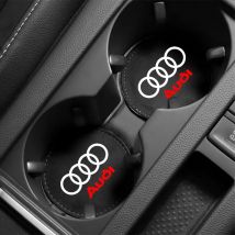 2 pezzi antiscivolo auto tazza di acqua pelliccia pad in pelle porta sottobicchiere per Audi S Line S3 S4 S7 A5 A3 A4 RS A6L A7 A4L Q5 Q7 A8L Q3