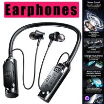 Kopfhörer 12000 mAh In-Ear-/Semi-in-Ear-Bluetooth-Headset Magnetschalter Pause Play Neck Hanging Dual Device Connection Ohrhörer
