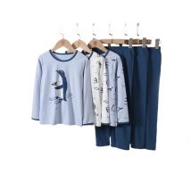 Kinder Pyjamas Baumwolle Warme Kleidung Set Kinder Hause Tragen Niedlichen Pinguin Drucke Kleidung Größe 100-150 Ein Hemd Ein Hosen 2 teile/satz