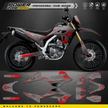 PowerZone Custom Team Graphics Hintergründe Nummer Name Aufkleber Aufkleber Kit für HONDA CRF300L Aufkleber anpassen