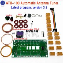 ATU-100 ATU100 1.8-50MHz DIY Kits Automatic Antenna Tuner by N7DDC 7x7 Firmware Programmed / SMT/ Chip Soldered/+OLED