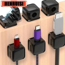 1/3/6PCS Kabel Organizer Halter Magnetische Kabel Glatte Einstellbare Kabel Halter Unter Schreibtisch Kabel Management draht Keeper Auto Clips