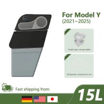 Para refrigerador de coche Tesla Model Y & Highland de 16L, congelador con compresor portátil, enfriador de Camping de 5 asientos, mantenimiento fresco de alimentos de viaje