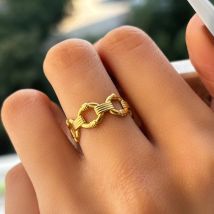 Edelstahl ringe minimalist isch exquisite hohle offene Ring Mode exquisite Liebhaber Ring für Frauen Schmuck Geschenke Alltags kleidung