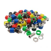 25 Stücke 5 Farbe 4mm Bananenbindung Post Test Stecker 4mm Bananen Buchse Stecker Jack Adapter DIY Rot Schwarz Grün Gelb Blau