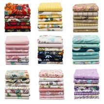 DIY Patchwork Stoff Rosa Rose Muster Material für Haarschleifen Nähen Quilt, Puppenkostüm, Scrapbook Dekoration Zubehör