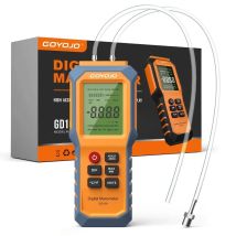 Digital Manometer with Backlit Gas Pressure Tester Dual Port Air Pressure Gauge, for Natural Gas Pipelines Ventilation Detection