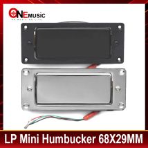 Mini Humbucker 68X29MM Versiegelter E-Gitarren-Tonabnehmer Hals- & Brücken-Tonabnehmer mit Spulensplitting für LP-Gitarre Schwarz/Gold/Chrom