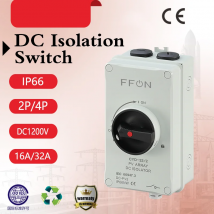 Solor switch Photoelectric 2P 4P 1200V DC  32A PV switch IP66 DC Isolator for Solar energy system inverter