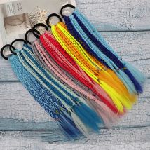 Synthetische kurze Haare, farbige Zöpfe, Pferdeschwänze, Haarverlängerung mit Gummibändern, Pferdeschwanz, buntes Haarteil für Kinder und Mädchen