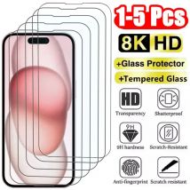 Szkło Hartowane na Ekran 1.5Pcs do iPhone X XS XR 11 12 13 14 15 16 17 Pro Max Mini Plus SE Modely 3. Generacji