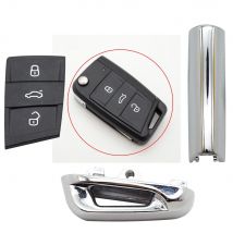 Cocolockey Glänzendes Metallteil Tastatur für VW Gollf 7 MK7 für Skoda Octavia A7 für Seat Remote Keyless Auto Metallteil für Golf Mk7
