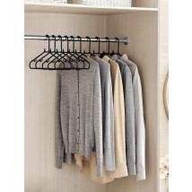 SONGMICS appendini in plastica da 50 pezzi, Design salvaspazio, leggero, per pantaloni, cappotti, abiti, nero