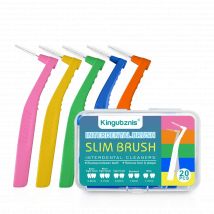 Kingubznis Interdental Brush Reusable Orthodontics Toothbrush L Shape Angle Head Soft Brushes Short Handle Inter Dental Brushes
