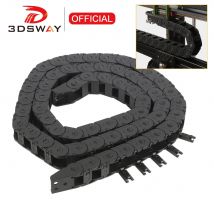 Piezas de impresora 3D 3DSWAY, cadena de Cable de puente, portador de transmisión de Cable de 10x11mm, Cable de remolque de arrastre de plástico, Cable de nailon negro para impresión 3D