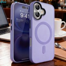 Magsafe Magnetic Luxury Armor Shockproof Case For iPhone 17 Air 16 15 14 13 12 11 Pro Max Matte Transparent Hybrid Hard Cover