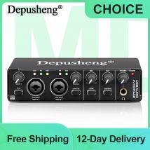 Audio Interface Depusheng MD22 Professional Sound Card with Monitoring Electric Guitar Live Recording For Studio Singing Micro