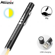 3000K Mini 2-in-1 LED Weiß/Gelb Stiftlicht Taschenlampe USB-Aufladung Heimgebrauch Ärzte Augen Schüler prüfen Arbeit Wanderung Notfalllampen