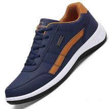 Scarpe da uomo in pelle Pu Sneakers Trend Casual traspirante per il tempo libero Sneakers maschili Calzature antiscivolo Scarpe vulcanizzate Tenis Masculino