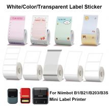 Originale Niimbot B21/B3S/B1/B203 Etichetta adesiva trasparente bianca colorata Carta termica autoadesiva per cartellino del prezzo impermeabile
