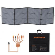 MHPOWOS Kit pannello solare portatile 220W 40V Caricatore solare pieghevole ad alta efficienza 23,5% con uscita MC-4 per centrale elettrica da campeggio