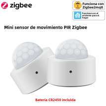 Haozee 2 en 1 Zigbee Mini PIR Detector de movimiento + Luz Lux brillante Sensor de alarma antirrobo de seguridad infrarroja pasiva