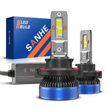 Lampadine per fari a LED SANHE H13/9008 abbaglianti e anabbaglianti 140W 40000LM ad alta potenza Super Bright 6500K bianco freddo, installazione rapida