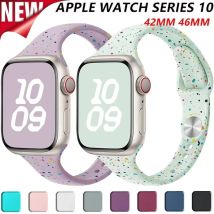 Schlankes Silikonarmband für Apple Watch Band 42 mm 44 mm 40 mm 41 mm 45 46 mm Sportarmband iWatch Serie 10 7 8 SE 3 4 5 6 9 Ultra 49 mm