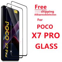 1/4 pezzi di protezione per lo schermo in vetro temperato per Poco X7Pro - Protezione per smartphone adatta per la serie Poco X7Pro