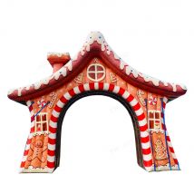 Fast Air Shipping Giant Inflatable Gingrebread Arch Christmas Festival Rental Gemmy Inflatable Candy Arch Gate for Outdoor