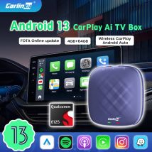 Carlinkit-Dispositivo de TV inteligente con Android 13 Plus, CarPlay, 4G + 64G, QCM, 8 núcleos, 665, 6125, inalámbrico, CarPlay, Android Auto, para YouTube, Netflix, 4G, LTE