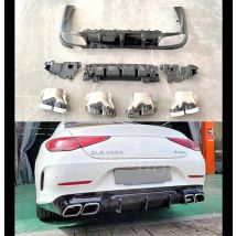 Hinterer Diffusor für W257 CLS300 CLS350 CLS450 Facelift auf CLS63 Heckdiffusor mit Spitzen 2019~2022 Jahr