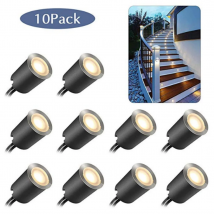10er Pack LED Terrassenleuchten IP65 Wasserdicht 12V Deck Lights Edelstahl Einbauleuchten Warmweiß 3000K/4500K